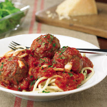 Stuffed Saucy Meatballs and Pasta