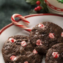 Dark Chocolate Candy Cane Crackles