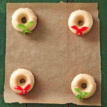 Eggnog Cookie Wreaths with Nutmeg Glaze