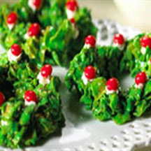 Holly Wreath Cookies