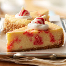 Kisses Candy Cane Swirl Cheesecake