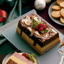 View the recipe Yuletide Layered Mousse with Eggnog Sauce. Yuletide Layered Mousse with Eggnog Sauce