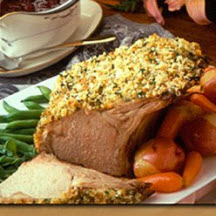 Veal Roast with Cranberry Port Sauce