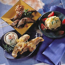 Beer-Battered Portabella Strips with Spicy Dipping Sauce
