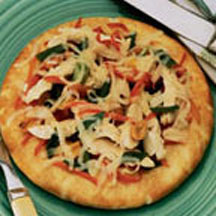 Stir Fry Chicken Pizza with Mozzarella