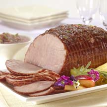 Baked Ham with Sweet 'N Sour Plum Sauce