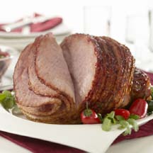 Chipotle-Glazed Ham with Cherry Jicama Salsa