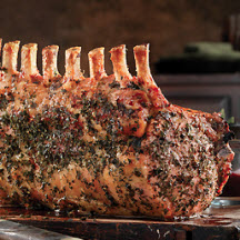 Herb-Crusted Pork Rib Roast with Red Wine Sauce