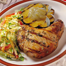 Maple-Pepper Chops with Sizzling Applesauce