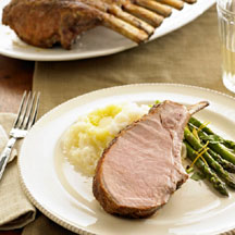 Pepper Rubbed Grilled Rack of Pork