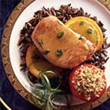 Pork Chops with Oranges, Green Onions and Coriander