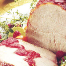 Pork Roast with Cranberry Sesame Honey Glaze