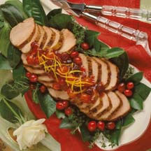 Roast Pork Tenderloin with Cherry-Cranberry Glaze