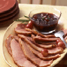 Slow Cooker Ham with Currant-Cherry Sauce
