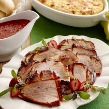 Smoky Ham with Strawberry-Chipotle Sauce