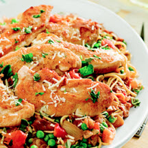 Chicken Tenders over Pasta with Creamy Slow-Roasted Tomato Sage Sauce