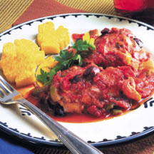 Chicken with Tomato Sauce and Polenta