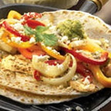 Festive Chicken Fajitas with Queso Blanco