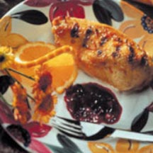 Grilled Chicken Breasts with Blueberry Chutney Sauce