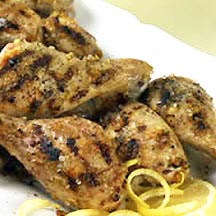 Grilled Chicken Drumsticks with Lemon and Garlic