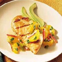 Grilled Chicken with Orange Cilantro Salsa