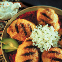 Peruvian Grilled Chicken Thighs with Tomato-Cilantro Sauce