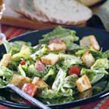 Simple Green Salad with Pesto Vinaigrette