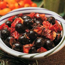 Tomato Citrus Marinated Olives