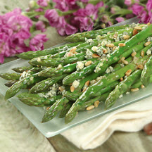California Asparagus with Blue Cheese and Pine Nuts