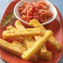 View recipe for Parmesan-Polenta Fries with Tomato Marmalade. Parmesan-Polenta Fries with Tomato Marmalade